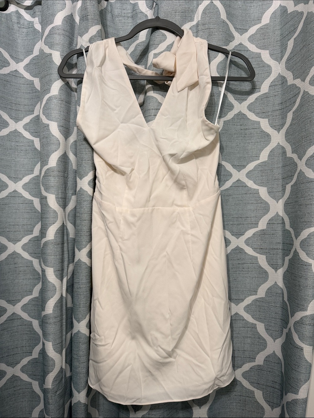 Abercrombie & Fitch Cream Sleeveless V-Neck Mini Dress
